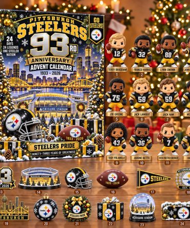 Pittsburgh Steelers Football 2026 Anniversary Christmas Advent Calendar Steelers Pride Merch Countdown Gift, 3D Acrylic Collectibles