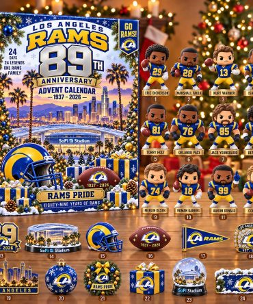 Los Angeles Rams Football 2026 Anniversary Advent Calendar Christmas Countdown Gift Ideas, 3D Acrylic Collectibles