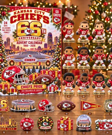 Kansas City Chiefs Football 2026 Anniversary Advent Calendar Kansas City Chiefs Merch Christmas Gift, 3D Acrylic Collectibles