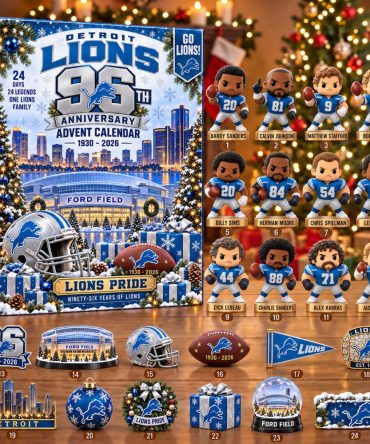 Detroit Lions Football 2026 Anniversary Advent Calendar Christmas Gift For Lions Fans, 3D Acrylic Collectibles