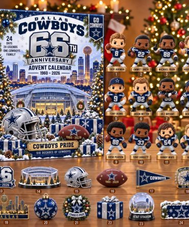 Dallas Cowboys Football 2026 Anniversary Advent Calendar Christmas Countdown Gift, 3D Acrylic Collectibles