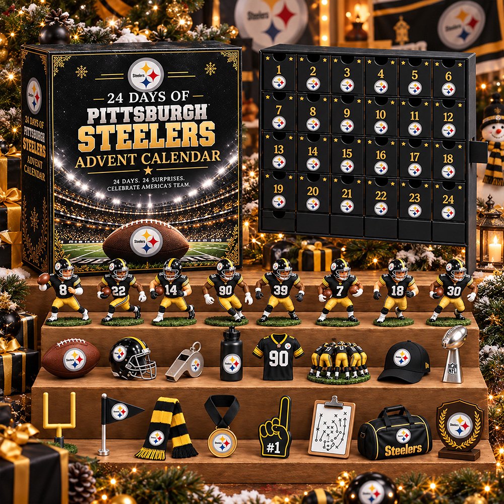 Pittsburgh Steelers 24 Days Christmas Advent Steelers Pride Merch Gift For Fan, 3D Acrylic Collectibles