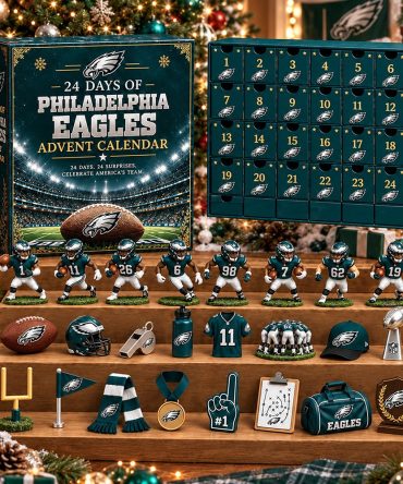Philadelphia Eagles 24 Days Christmas Advent Eagles Pride Merch Christmas Countdown Gift, 3D Acrylic Collectibles