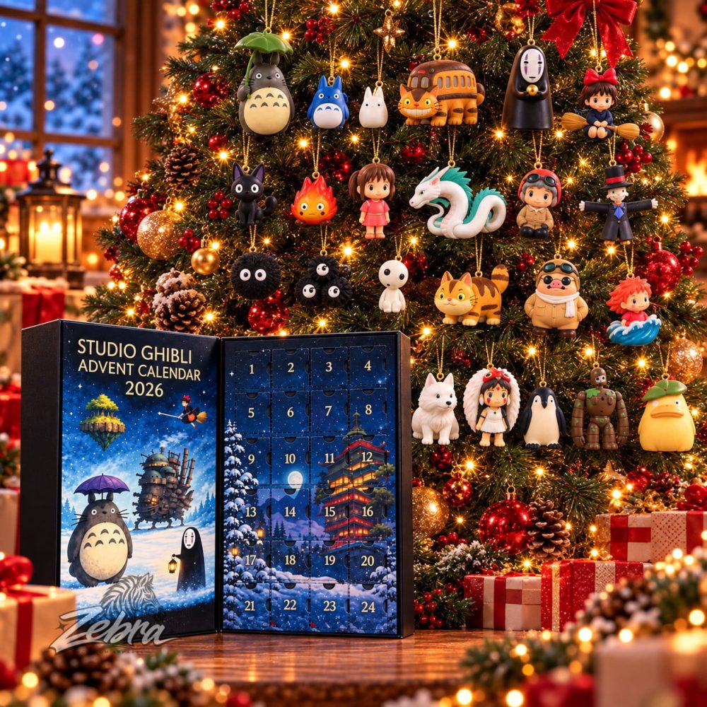Studio Ghibli Advent Calendar 2026 Anime 24 Day Holiday Surprise Gifts Ideas For Husband, 3D Acrylic Collectibles