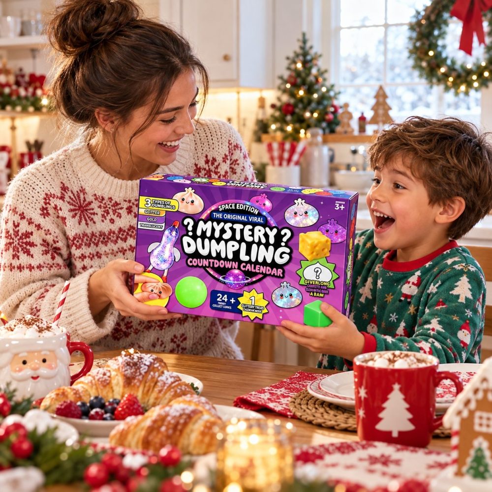 Mystery Dumpling Squishy Advent Calendar Christmas Eve Countdown Xmas Presents Ideas, 3D Acrylic Collectibles