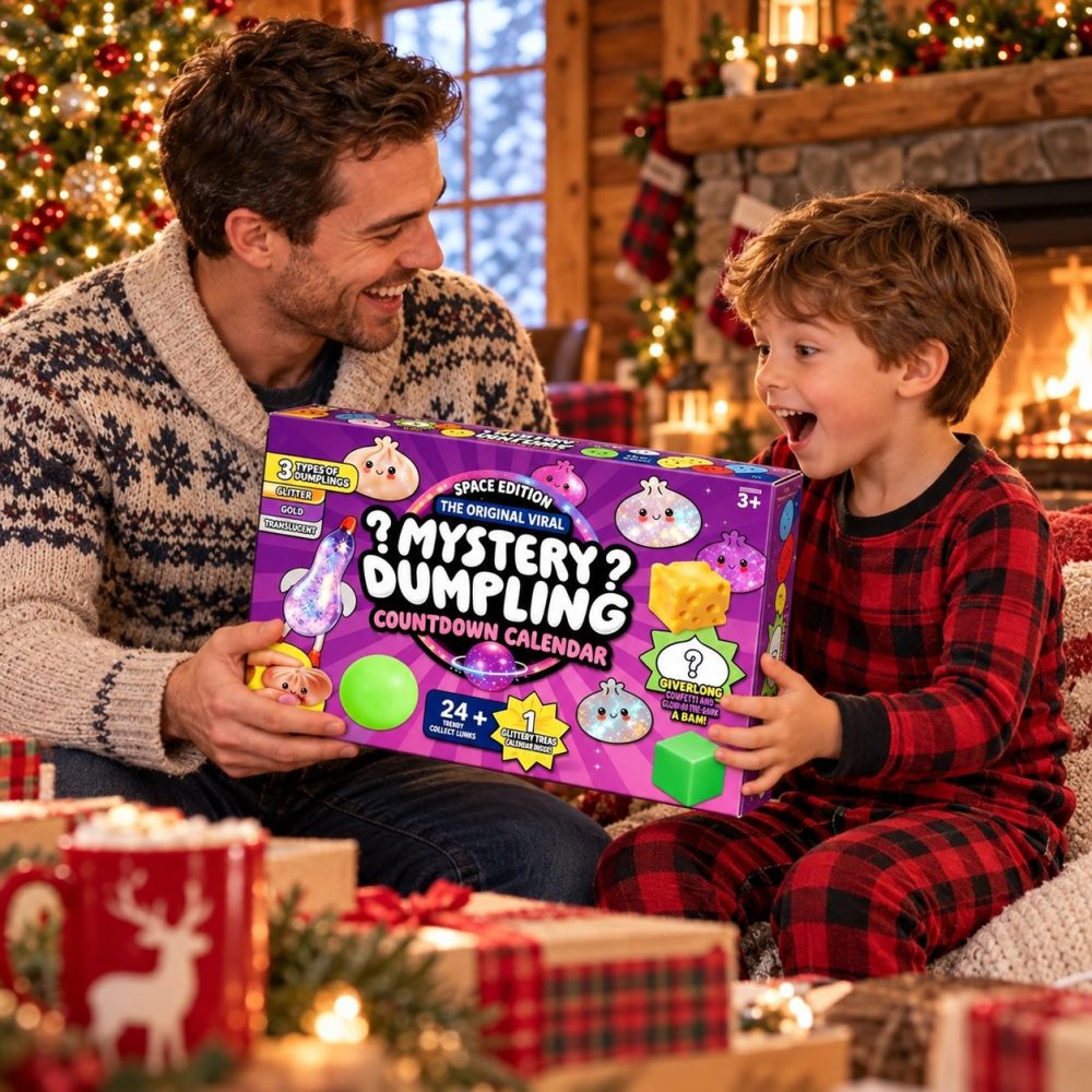 Dumpling Squishy Christmas Advent Calendar Best Xmas Countdown Gift Ideas For Christmas, 3D Acrylic Collectibles
