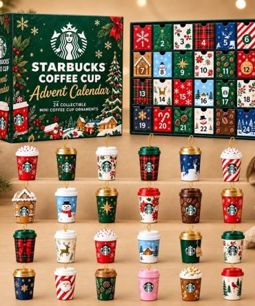 Starbucks Coffee Cup 24 Days Advent Calendar 2026 24 Days Christmas Countdown Gift For Coffee Lover, 3D Acrylic Collectibles