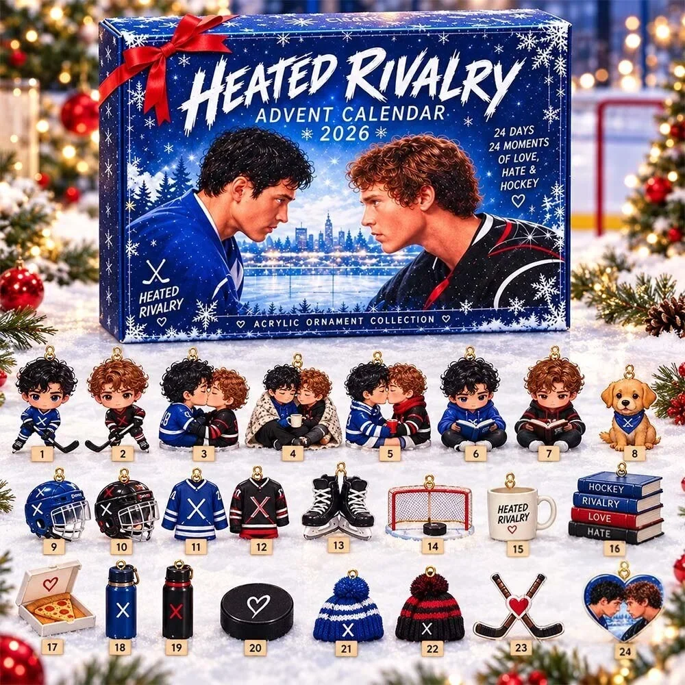 Heated Rivalry Advent Calendar 2026 Christmas Countdown Xmas Gifts For Heated Rivalry Fans, 3D Acrylic Collectibles