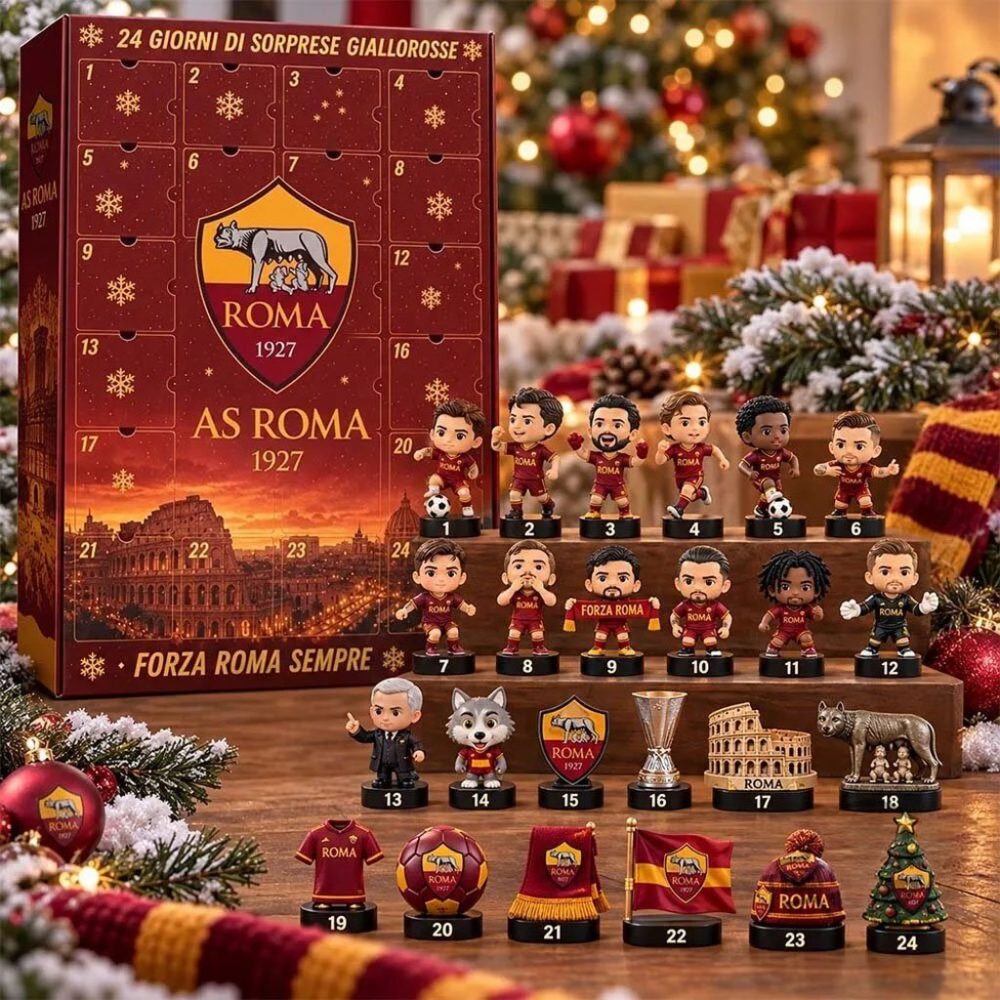 As Roma Advent Calendar 2026 24 Days Christmas Ornaments As Roma Merch Gifts For Soccer Fan
