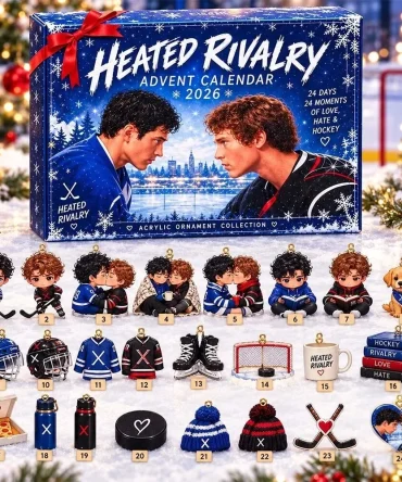 Heated Rivalry Christmas Advent Calendar 2026 Heated Rivalry Advent Countdown Gifts For Fans, 3D Acrylic Collectibles