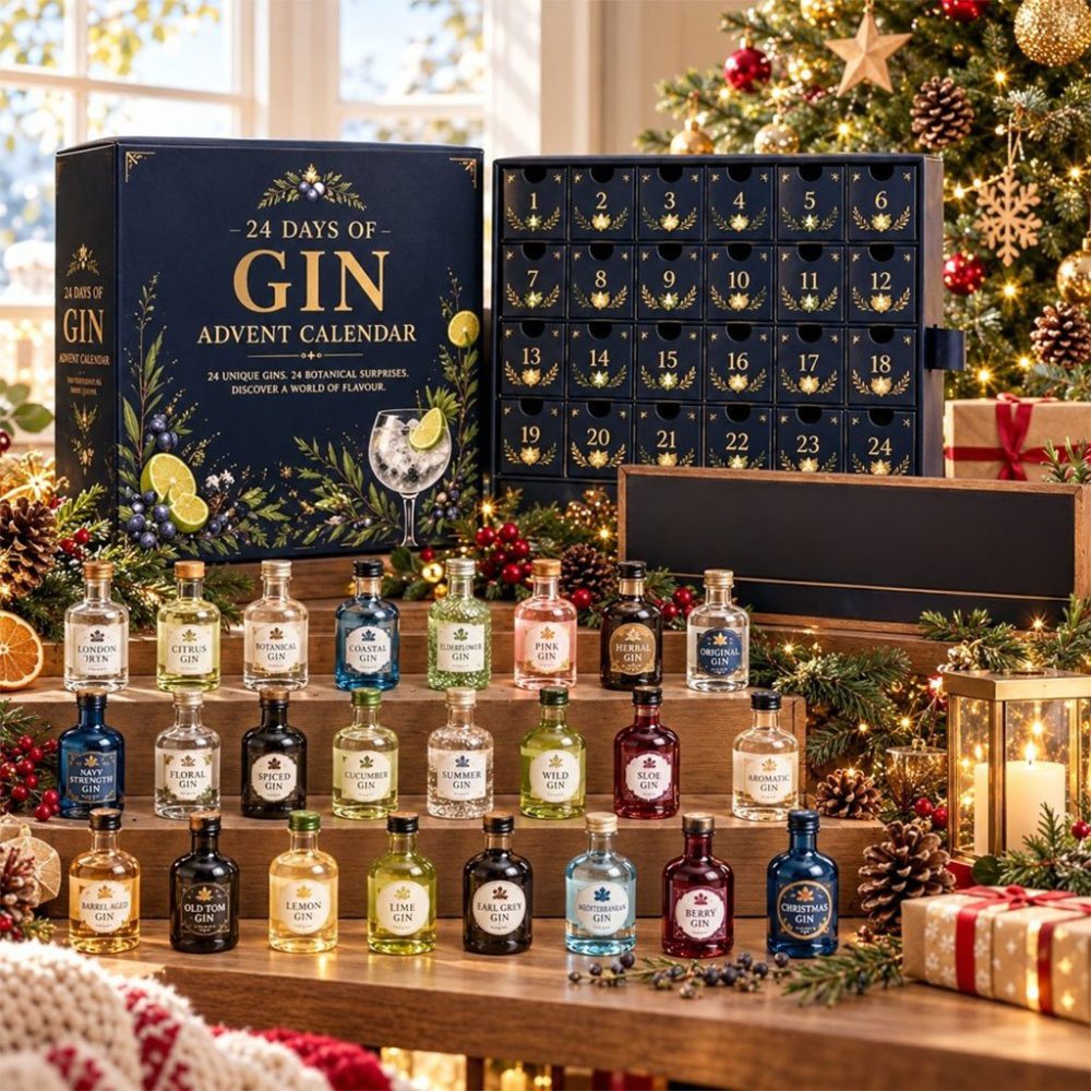 Gin Advent Calendar Festive Botanical Christmas Ornaments Blind Box Gift For Gin Lovers
