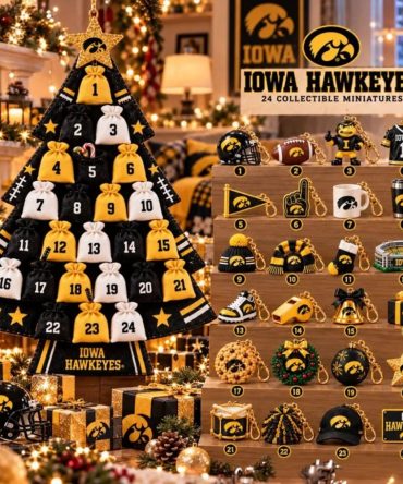 Iowa Hawkeyes Advent Calendar 2026 Collectible Christmas Ornaments Iowa Hawkeyes Merch Fan Gift