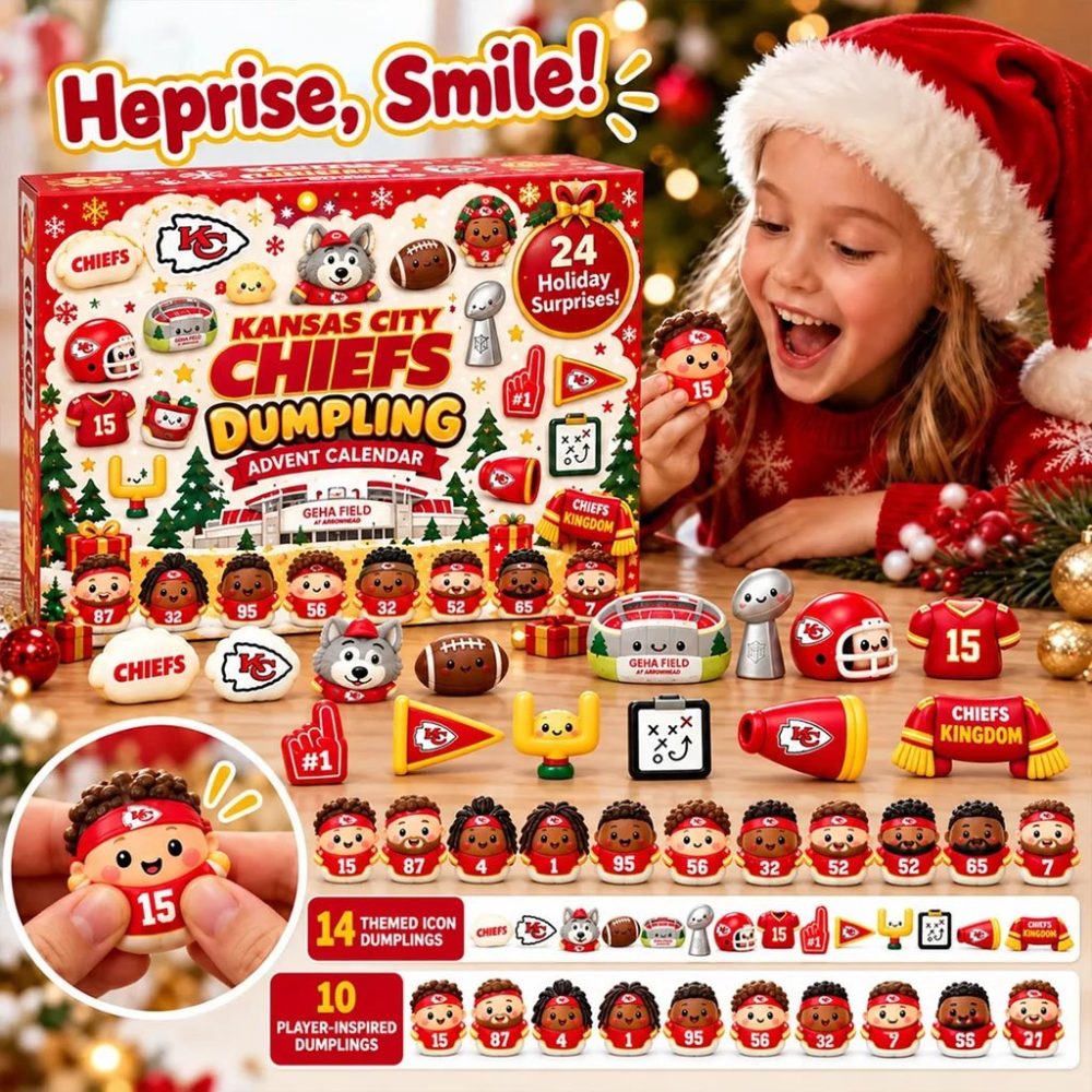 Kansas City Chiefs Advent Calendar Holiday Surprises Christmas Ornament Kc Chiefs Merch
