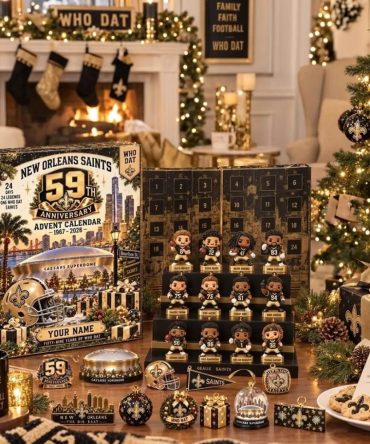 Custom New Orleans Saints 59Th Anniversary Advent Calendar Who Dat Christmas Ornaments