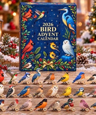 2026 Bird Advent Calendar 24 Days Christmas Countdown Gift For Bird Lovers, 3D Acrylic Collectibles