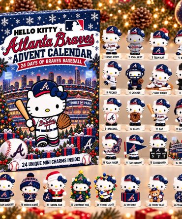 Hello Kitty X Atlanta Braves Advent Calendar 2026 Christmas Countdown Xmas Gift For Fans, 3D Acrylic Collectibles