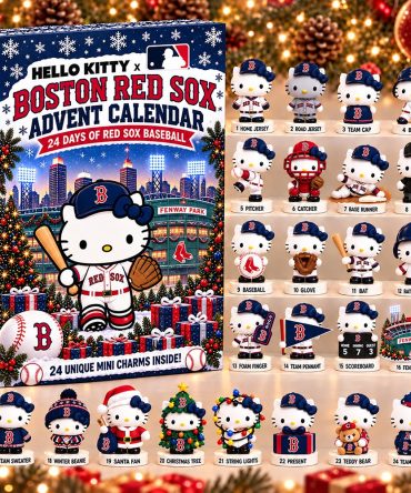 Hello Kitty X Boston Red Sox Merch Advent Calendar 2026 24 Days Of Red Sox Baseball Christmas Countdown Gift, 3D Acrylic Collectibles