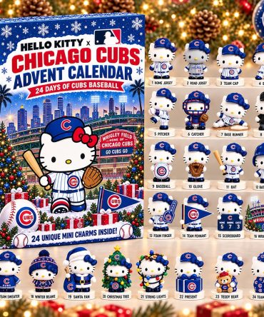 Hello Kitty X Cincinnati Reds Merch Advent Calendar 2026 24 Days Of Reds Baseball Christmas Countdown Gift, 3D Acrylic Collectibles
