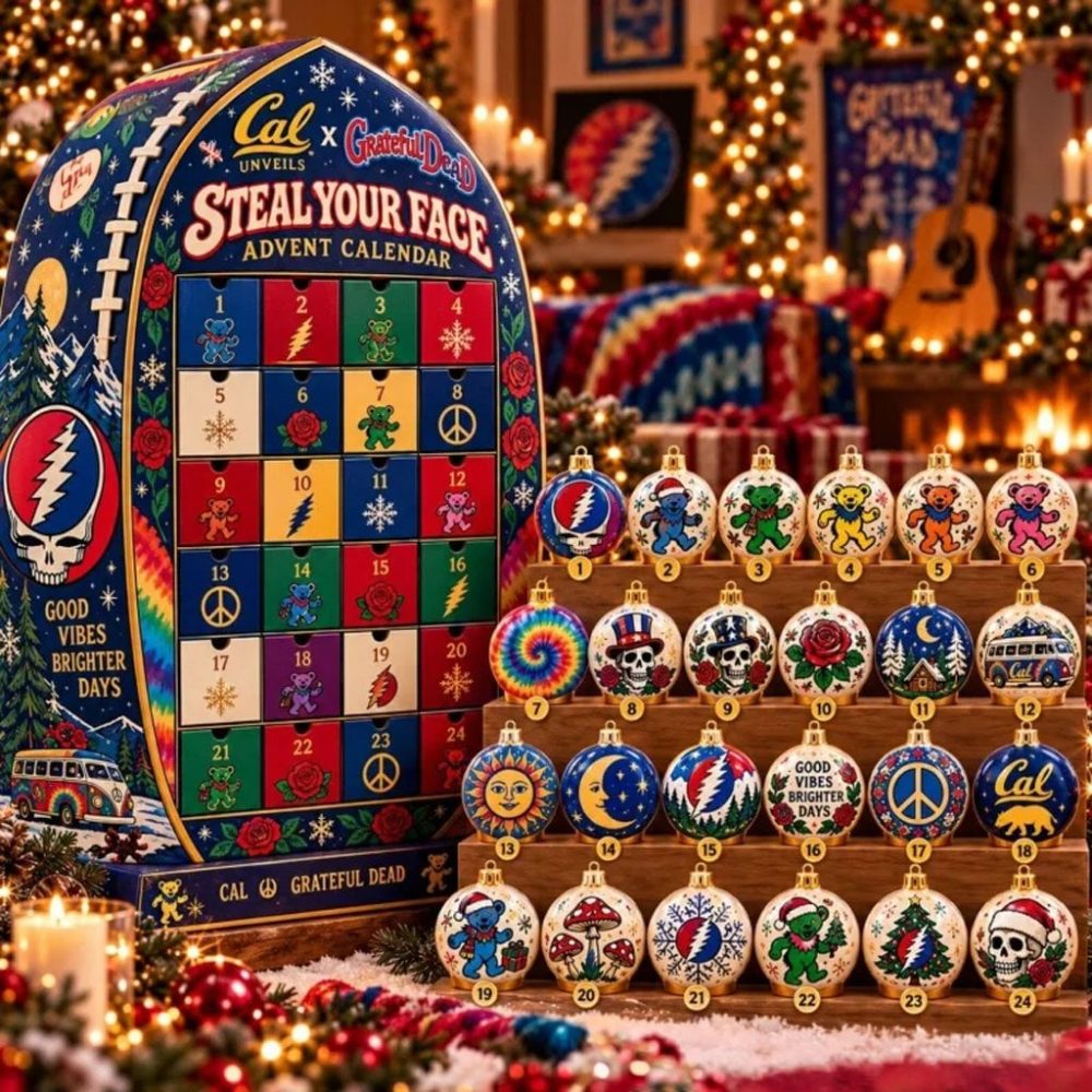 Cal Bears X Grateful Dead Steal Your Face Advent Calendar 2026 Christmas Countdown 24 Ornaments