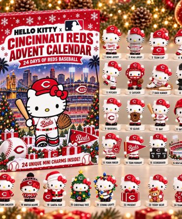 Hello Kitty X Cincinnati Reds Merch Advent Calendar 2026 24 Days Of Reds Baseball Christmas Countdown Gift, 3D Acrylic Collectibles