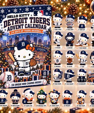 Hello Kitty X Detroit Tigers Merch Advent Calendar 2026 24 Days Of Tigers Baseball Christmas Countdown Gift, 3D Acrylic Collectibles