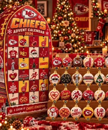 Kansas City Chiefs Advent Calendar 2026 Christmas Countdown 24 Ornaments Chiefs Merch Fan Gift