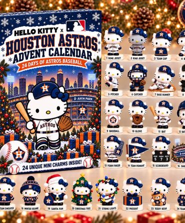 Hello Kitty X Houston Astros Baseball Advent Calendar 2026 Christmas Countdown Merch Gift, 3D Acrylic Collectibles