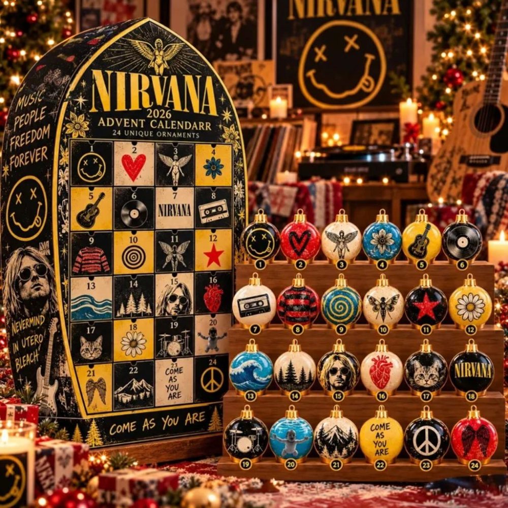 Nirvana Band Advent Calendar 2026 Christmas Countdown 24 Ornaments Nirvana Merch Rock Fan Gifts