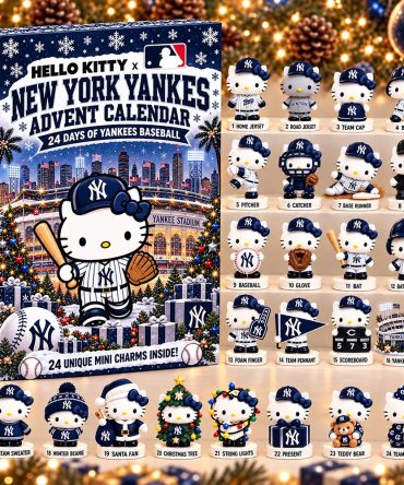 Hello Kitty X New York Yankees Baseball Advent Calendar 2026 Christmas Countdown Gift For Hello Kitty Fan, 3D Acrylic Collectibles