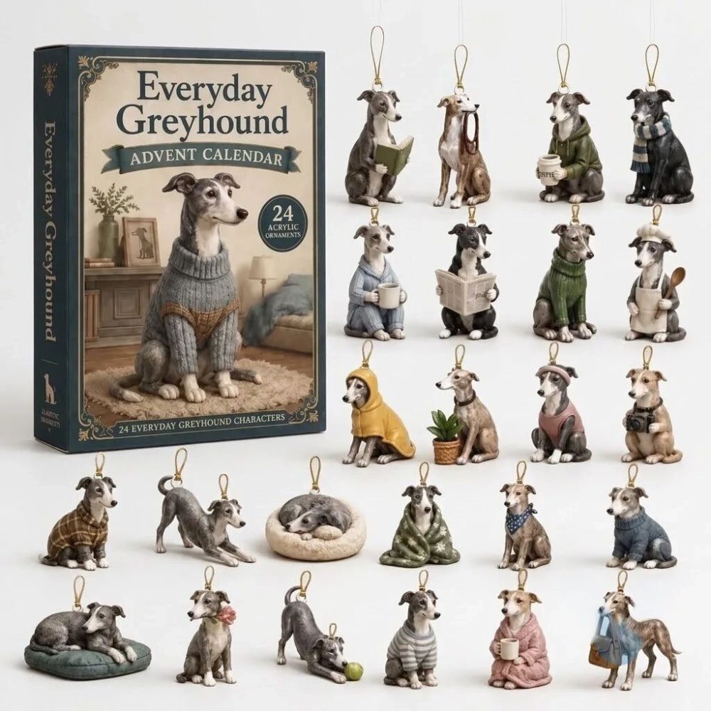 Greyhound Advent Calendar 2026 Sighthound Lovers 24 Day Xmas Ornaments Gifts For Christmas