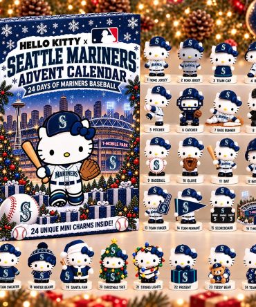 Hello Kitty X Seattle Mariners Baseball Advent Calendar 2026 Christmas Countdown Gift For Hello Kitty Fans, 3D Acrylic Collectibles
