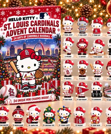 Hello Kitty X St. Louis Cardinals Baseball Advent Calendar 2026 Christmas Countdown Gift For Baseball Fans, 3D Acrylic Collectibles
