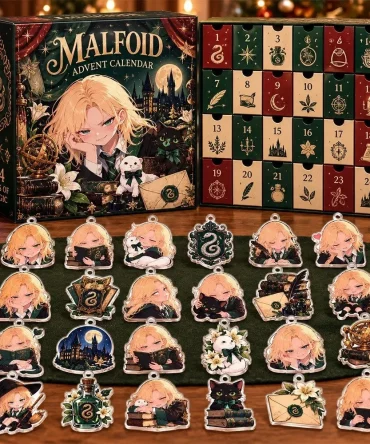 Malfoid Draco Malfoy Slytherin 24 Day Advent Calendar Christmas Eve Countdown Xmas Gifts, 3D Acrylic Collectibles