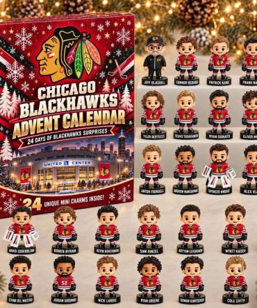 Chicago Blackhawks Advent Calendar Christmas Tree Ornaments Blackhawks Merch Hockey Fan Gifts