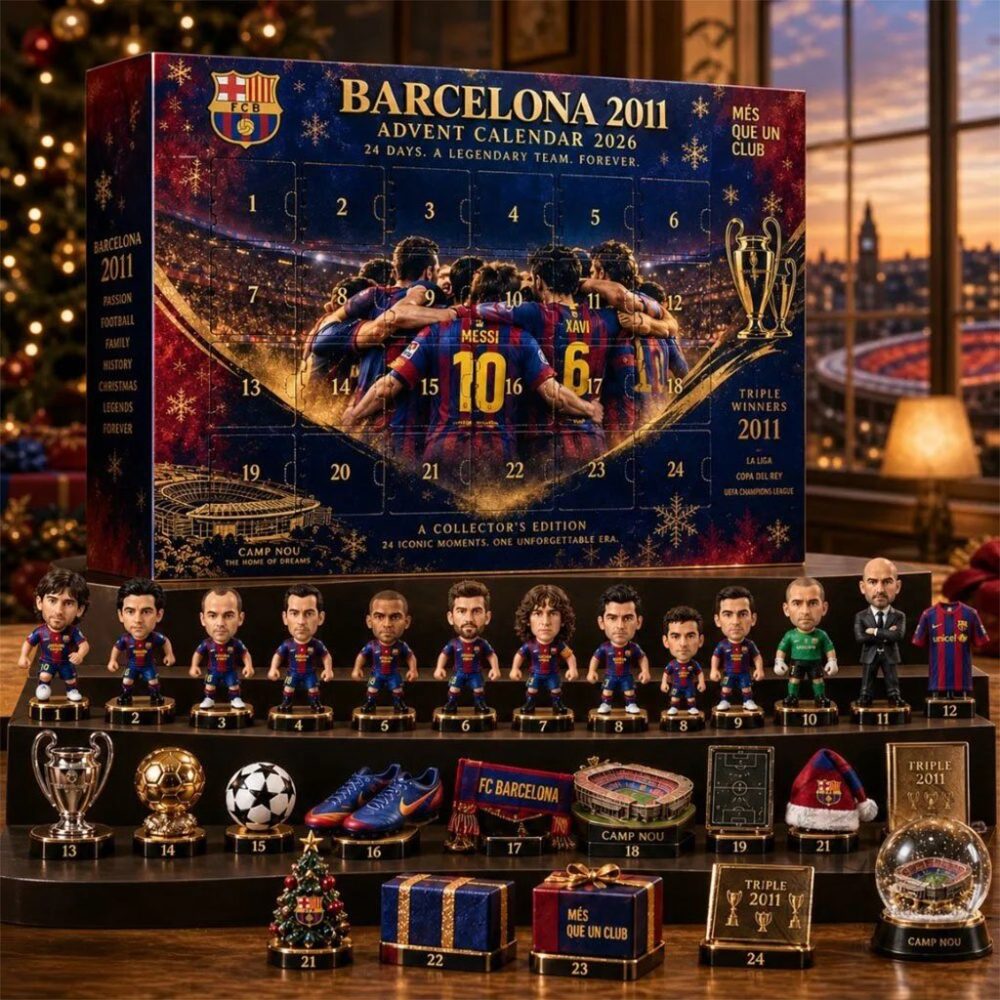 Fc Barcelona 2011 Advent Calendar 2026 Christmas Ornaments The Ultimate Barca Fan Gifts