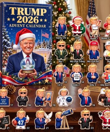 Trump 2026 Christmas Advent Calendar Patriotic Christmas Ornaments Gift For Trump Supporter