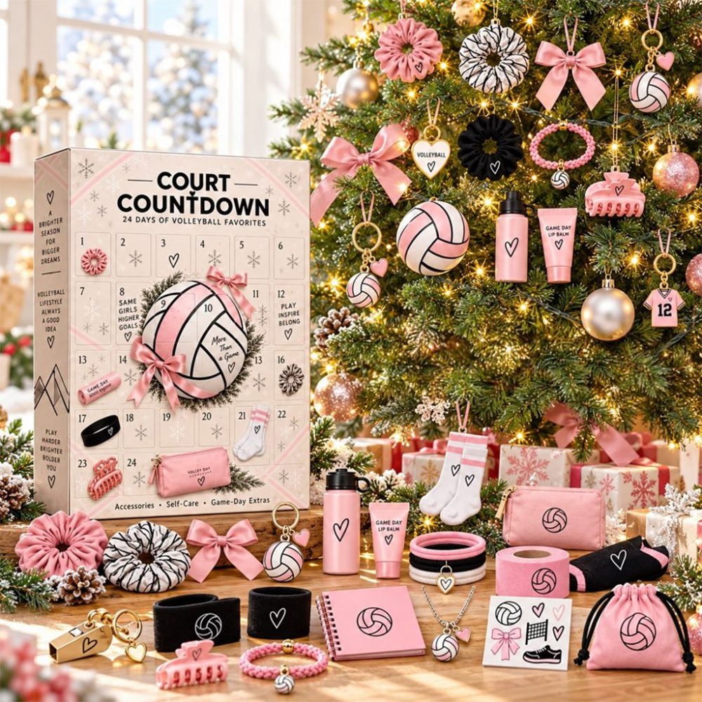 Volleyball Girl Advent Calendar Game Day Christmas Ornaments Cute Gift For Volleyball Lovers