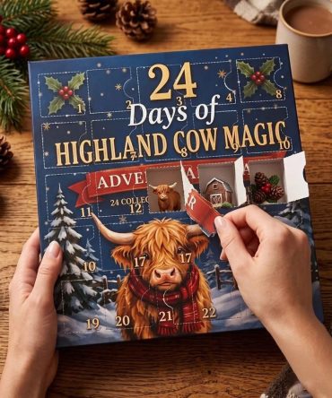 24 Days Of Highland Cow Magic Advent Calendar Cute Animal Christmas Ornament Gift For Kids