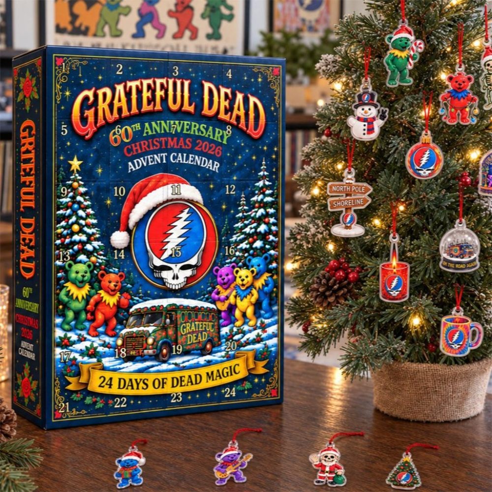 Grateful Dead 60Th Anniversary Advent Calendar Christmas Ornaments Grateful Dead Merch Fan Gift