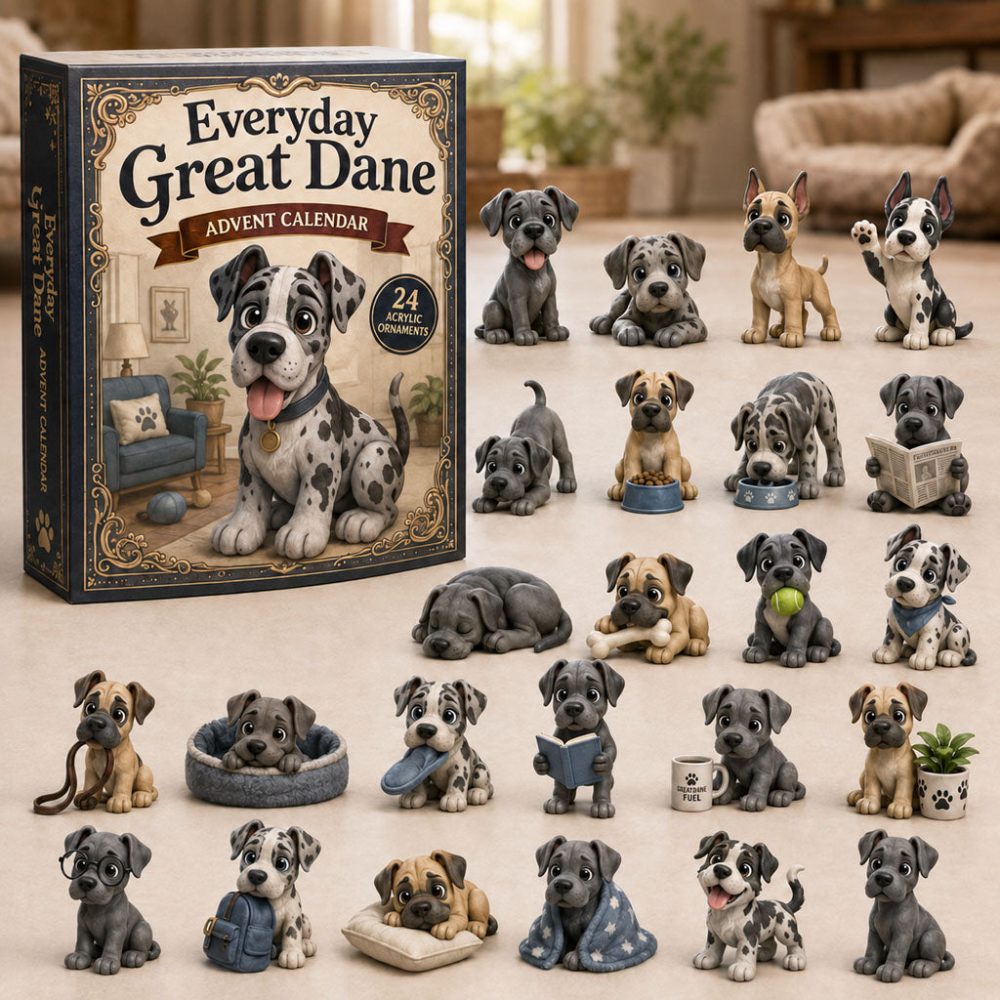 Everyday Great Dane Advent Calendar 2026 24 Day Holiday Celebration Gift For Great Dane Lovers, 3D Acrylic Collectibles