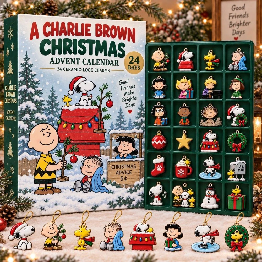 A Charlie Brown Christmas Advent Calendar 2026 24 Day Winter Wonderland Countdown Gift For Peanuts Lovers, 3D Acrylic Collectibles