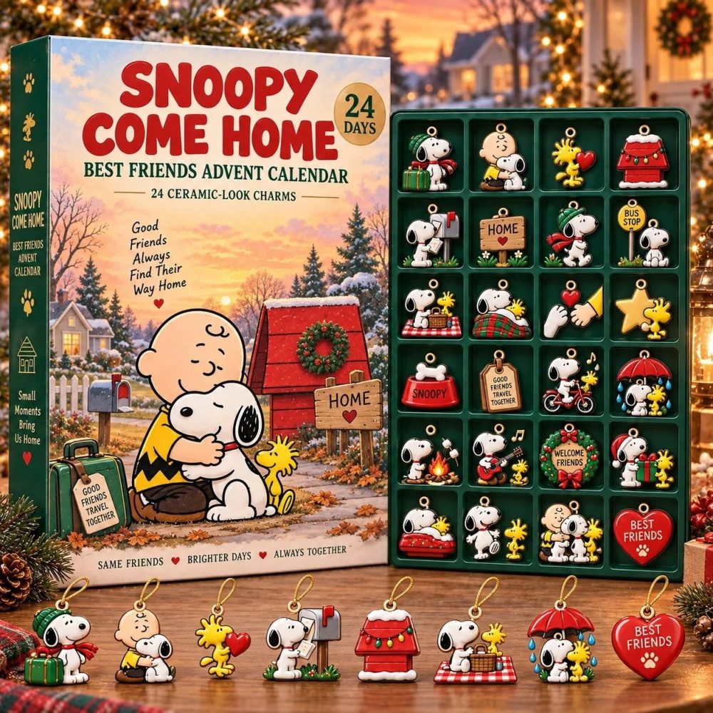 Snoopy Come Home Advent Calendar 2026 24 Day Spooky Countdown Gift For Snoopy Lovers, 3D Acrylic Collectibles
