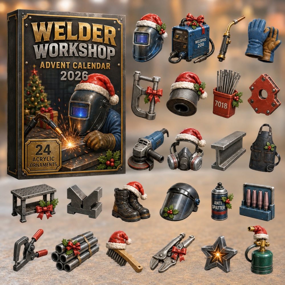 Welder Workshop Advent Calendar 2026 24 Day Festive Season Countdown Gift For Welders, 3D Acrylic Collectibles