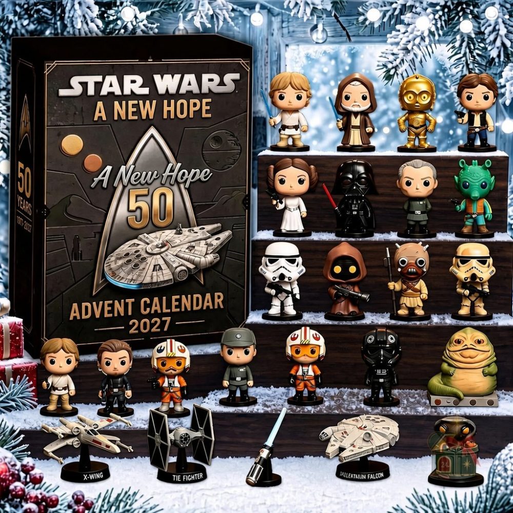 Star Wars 50Th Anniversary Merch Advent Calendar A New Hope Anniversary Countdown Gifts, 3D Acrylic Collectibles