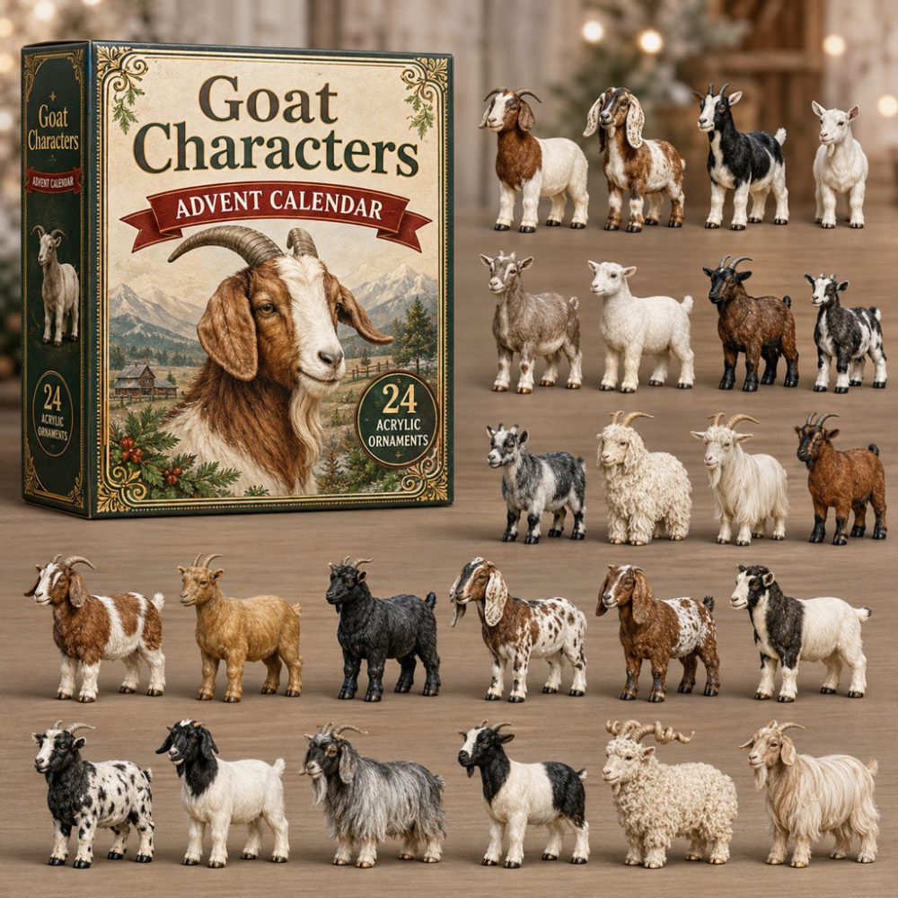 Grandmas Christmas Sheep Farm Advent Calendar 2026 24 Day Festive Mystery Box Gift Ideas, 3D Acrylic Collectibles