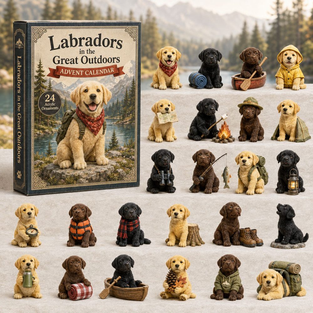 Outdoor Labrador Advent Calendar 2026 24 Day Holiday Joy Gift For Labrador Lovers, 3D Acrylic Collectibles
