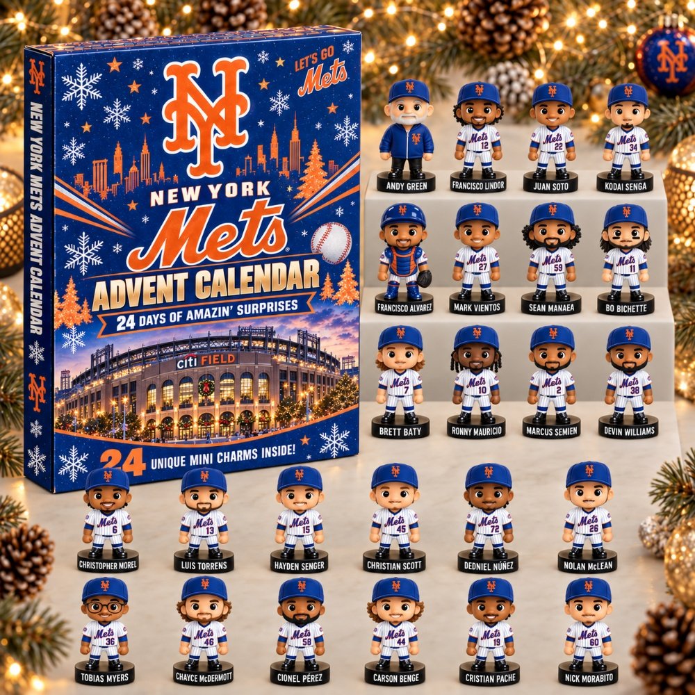New York Mets Advent Calendar Mets Calendar Christmas Countdown For Fan, 3D Acrylic Collectibles
