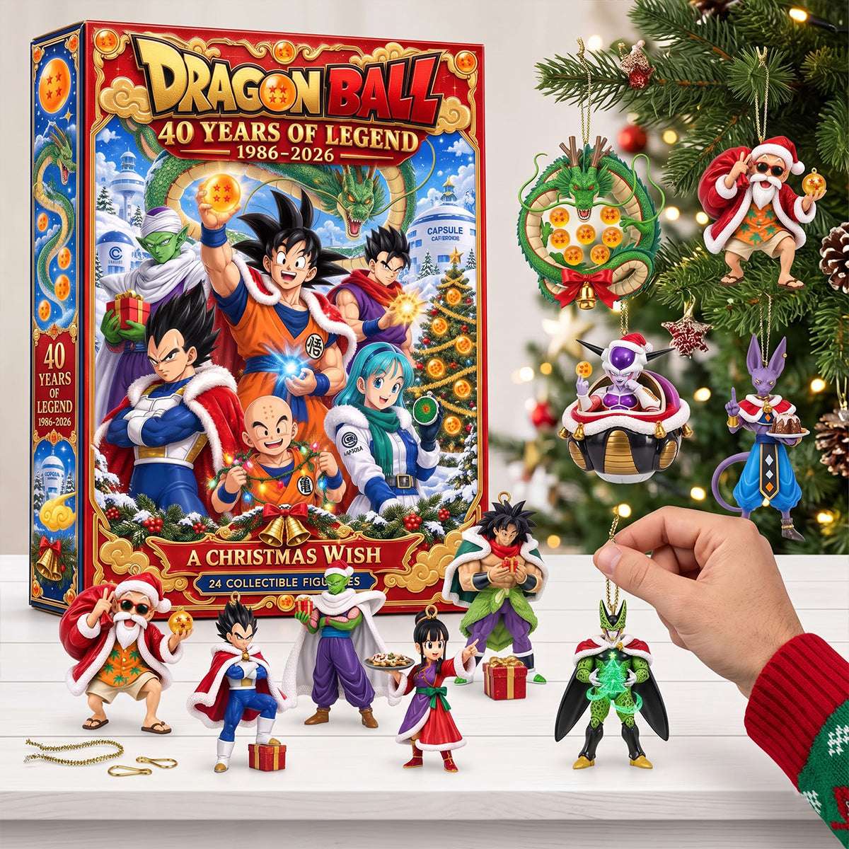 Dragon Ball 40 Years Of Legend Advent Calendar Power Warrior Blind Box Christmas Ornaments