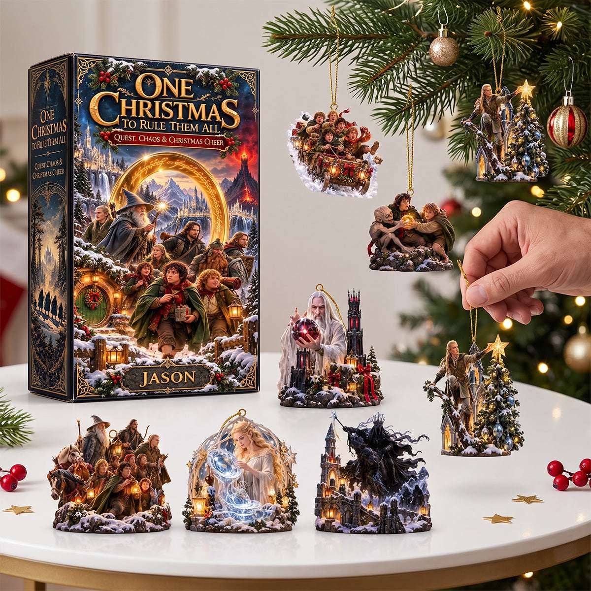 Custom Lord Of The Ring Advent Calendar One Christmas To Rule Them All Blind Box Lotr Merch