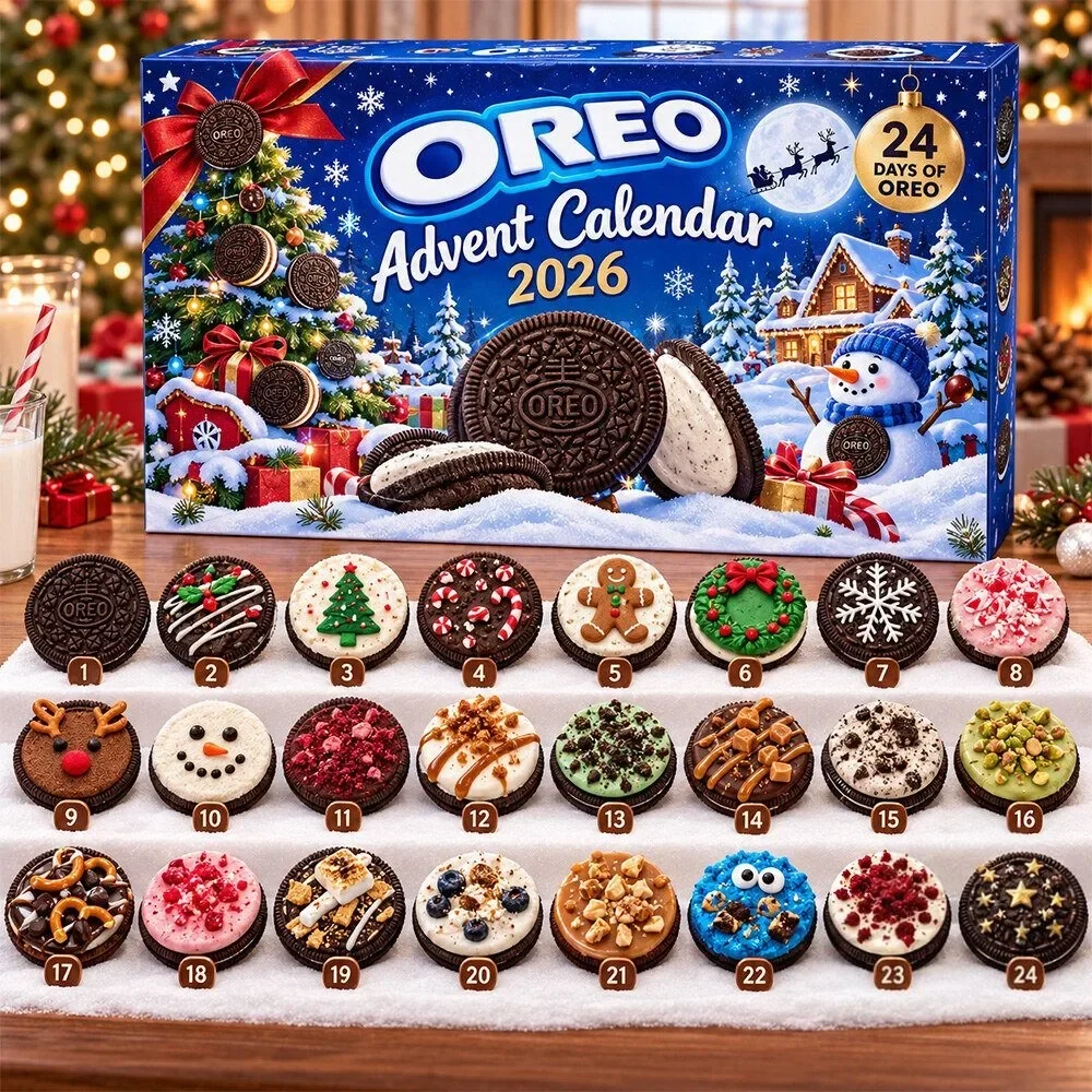 Oreo Christmas Advent Calendar 2026 Holiday Cookies Countdown Xmas Gifts For Oreo Lovers , 3D Acrylic Collectibles